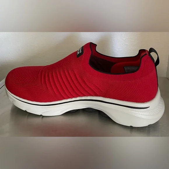 NWT-SKECHERS..MENS RED GO WALK HYPER PILLAR SNEAKERS - Picture 12 of 16